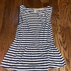 Blue and white striped shirt